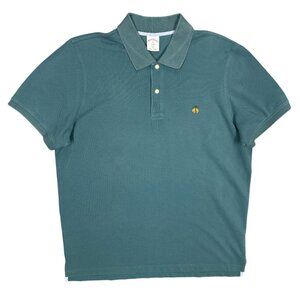 Brooks Brothers Polo Shirt Slim Fit Mesh Cotton Blue XL